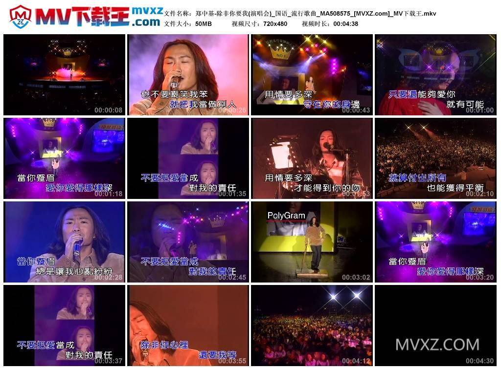 郑中基-除非你要我(演唱会)_国语_流行歌曲_MA508575